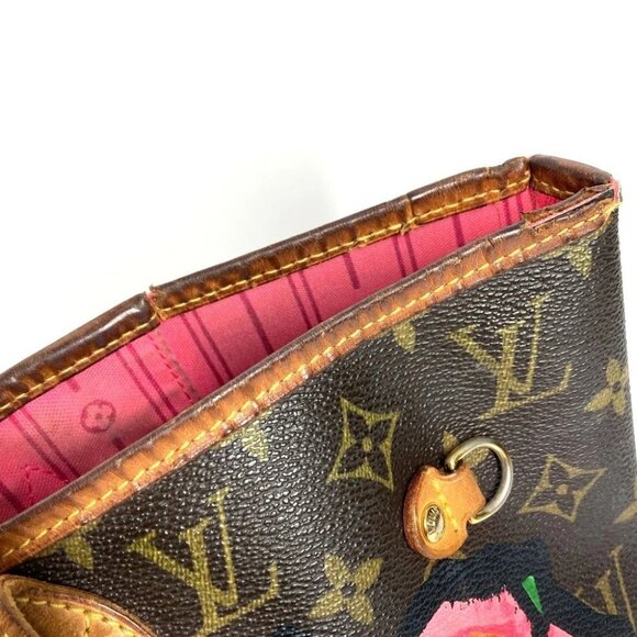 LOUIS VUITTON M48613 Monogram Rose Neverfull MM Shoulder Bag Tote Bag pink/Brown - Picture 9 of 13